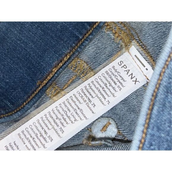 Spanx Skinny Fit High Rise Denim Jeans Size XS 24x27 - Picture 3 of 6